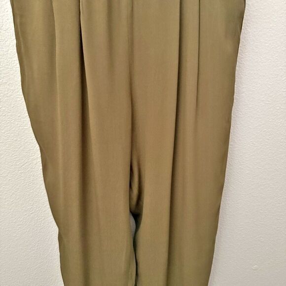 LEIFSDOTTIR x ANTHROPOLOGIE | Sani Lace Jumpsuit Moss Sleeveless Pockets | 14 - Picture 9 of 12